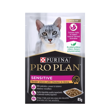 ProPlan Pouch Sensitive Skin Chicken in Gravy 85g